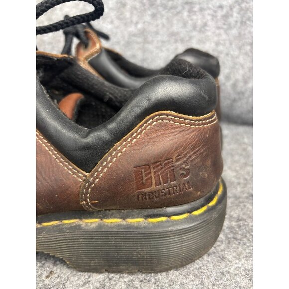 Dr. Doc Martens Industrial Steel Toe Safety Shoes Men\'s 9 Brown Leather‎ 1993 main image 7
